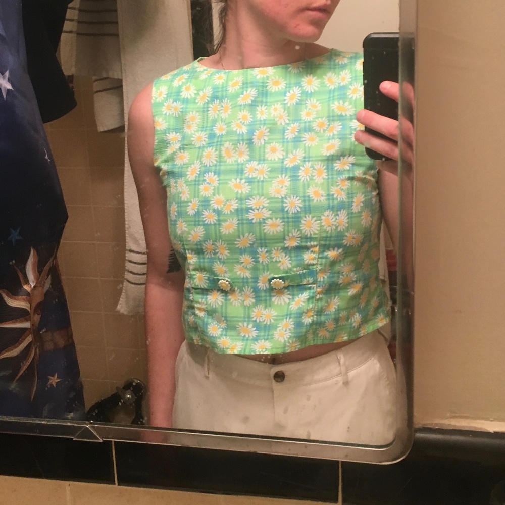 Vintage Floral Crop Top